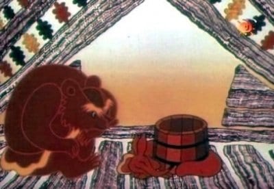 Лиса и медведь. Голубой щенок