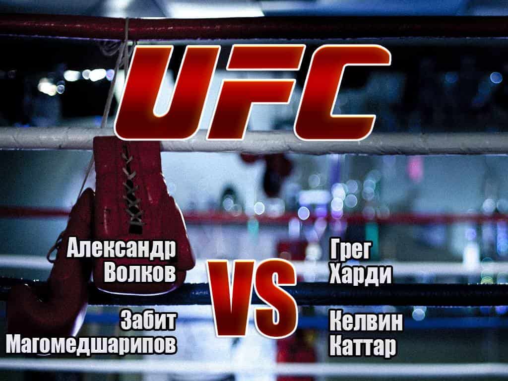 Бои UFC. Александр Волков vs Грег Харди и Забит Магомедшарипов vs Келвин Каттар