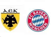 Футбол. Лига чемпионов. Прямая трансляция АЕК Греция - Бавария Германия