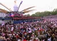 Гала-концерт на площади Букингемского дворца в честь королевы Елизаветы II